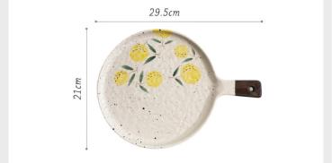 Großhandel B2B Pizzapfanne aus Keramik platte Servierplatte Keramisch 9zoll